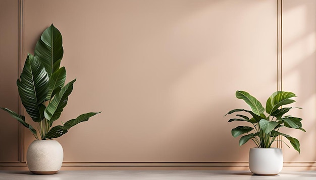 Plant and stucco wall background for zoom calls