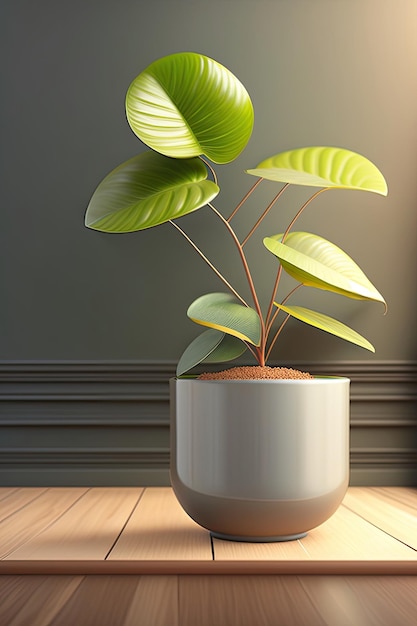 a plant in a vase with a plant in it