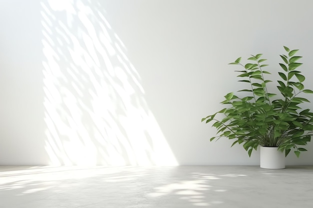 A plant in a white pot