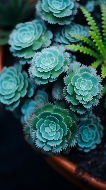 Photo a plant with a blue flower that says  spring