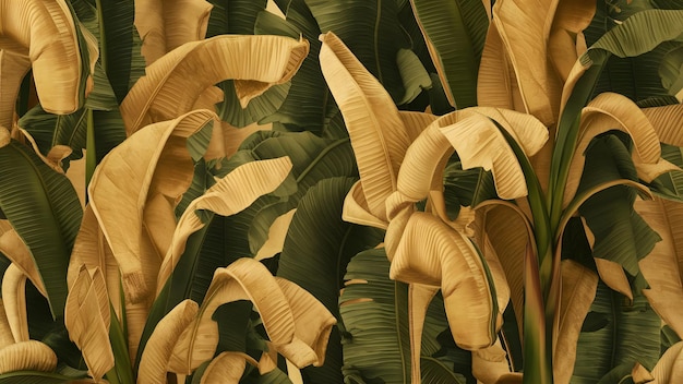 a plant with brown leaves and a green leaf that says banana