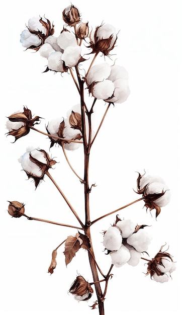 a plant with a bunch of cotton on it