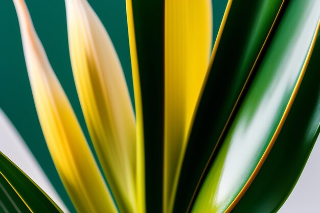 A plant with a green leaf that has the word palm on it.