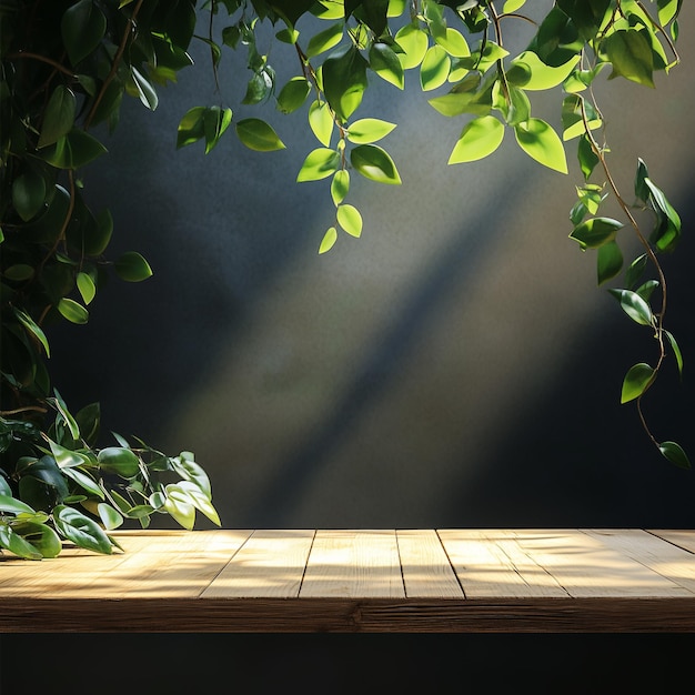 a plant with green leaves and a dark background