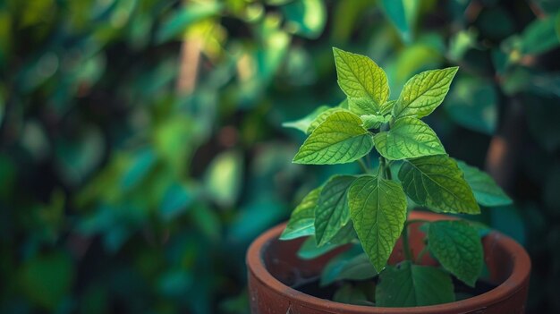 a plant with green leaves in a pot with the words quot sprout quot on it