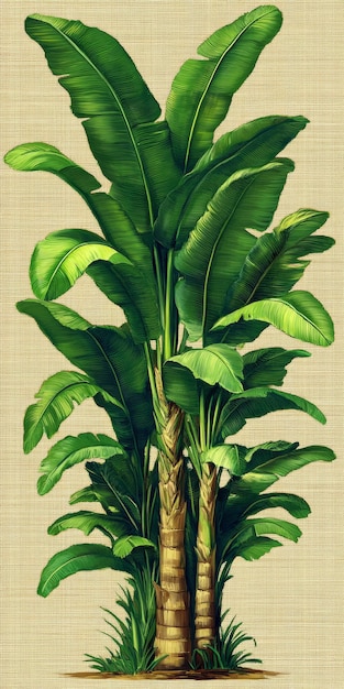 Photo a plant with green leaves that says  banana