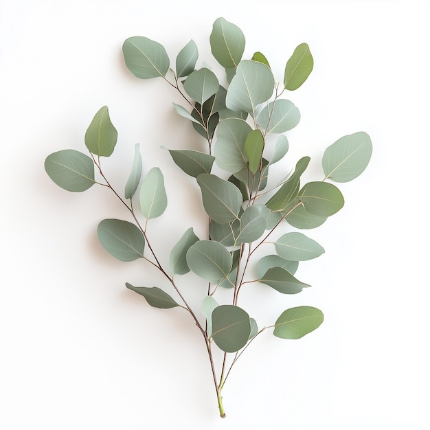 a plant with green leaves and a white background with a picture of a plant on it