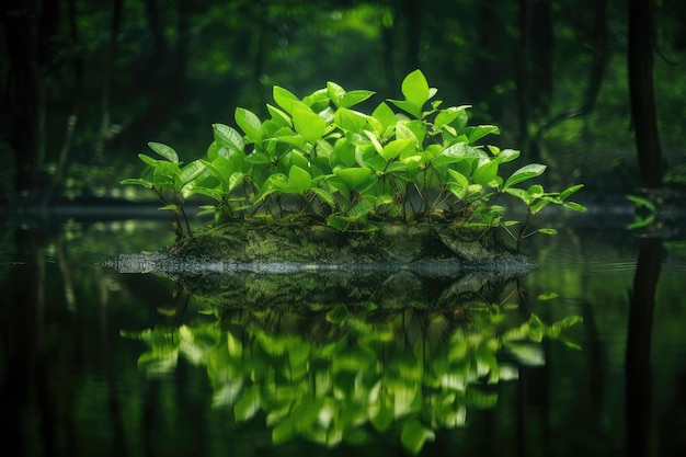 Plant with hundreds of leaves reflecting the majestic beauty of nature