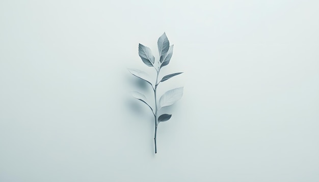 Photo a plant with leaves that is on a white surface