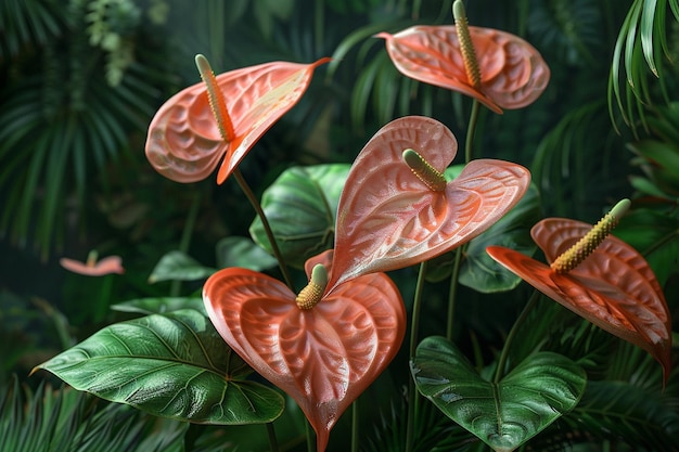 Photo a plant with orange leaves and a heart shaped leaf with the word love on it