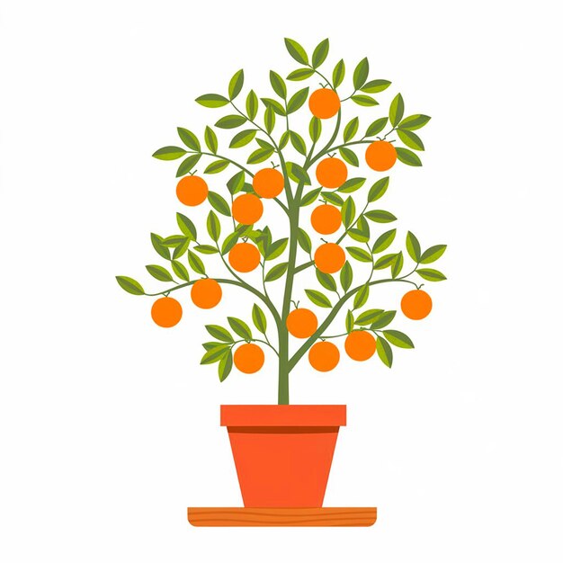 Photo a plant with oranges in a pot with the words quot oranges quot on it