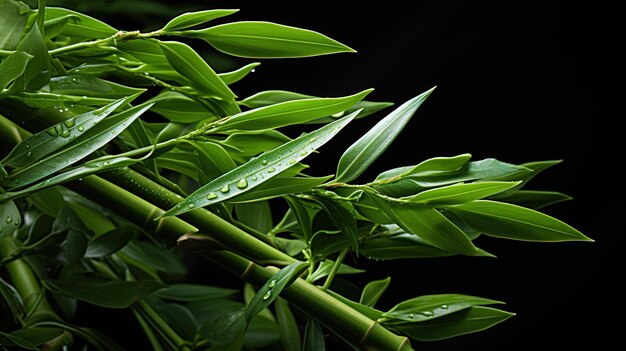 A plant with water drops on it