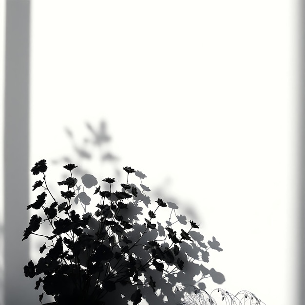 Photo a plant with a white background that has a few leaves on it