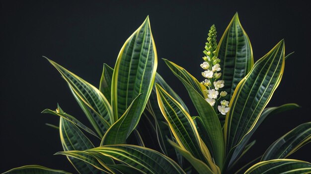 Plantas com folhas verdes e detalhes coloridos