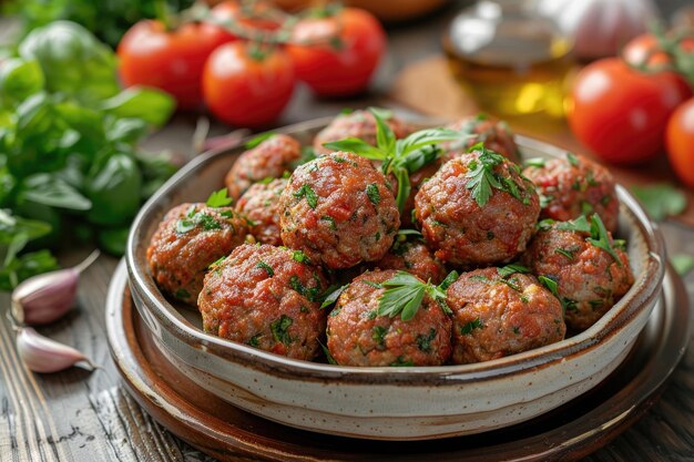 Photo plantbased italian meatballs a delicious and meatfree alternative