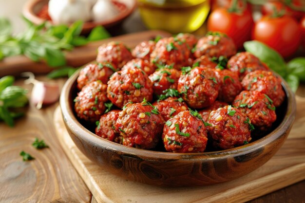 Photo plantbased italian meatballs a delicious and meatfree alternative