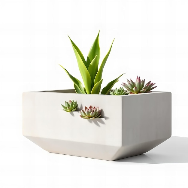 a planter with a plant in it that has the word succulent on it