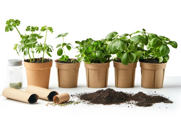 Photo planting adventure kit isolated on white background