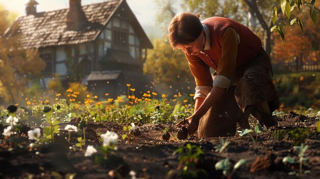 Planting a Garden A Scene of Growth and Renewal