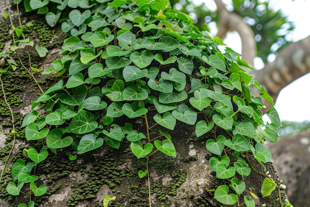 Plants growing on tree