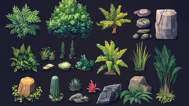 Photo plants and rocks by the artist