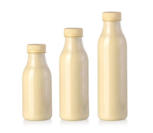 Plastc bottle with milk