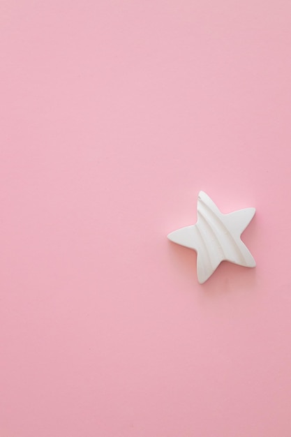 Plaster figure of star on a colored background