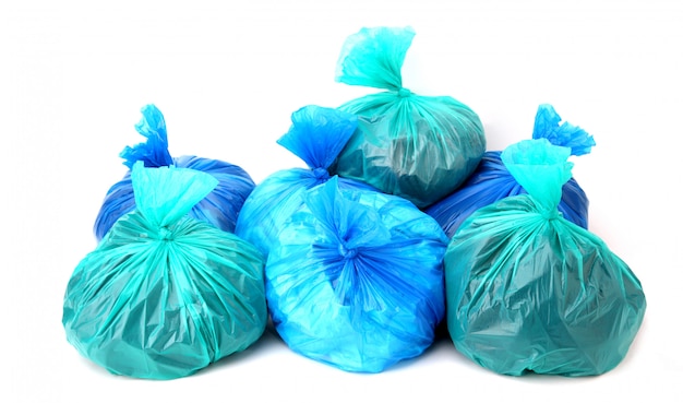 plastic bag isolated on a white background in studio.