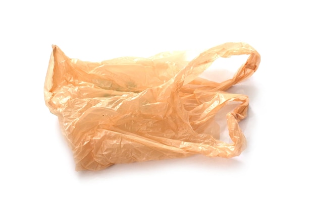 plastic bag on white