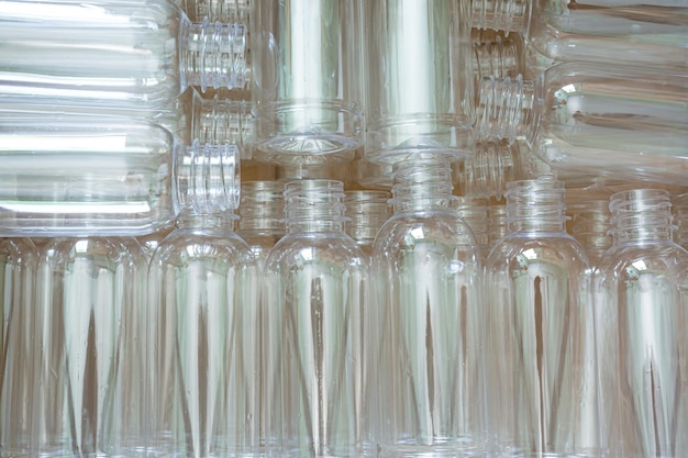 plastic bottle,The PET bottles in the rail on the conveyor belt for filling process in the drinking