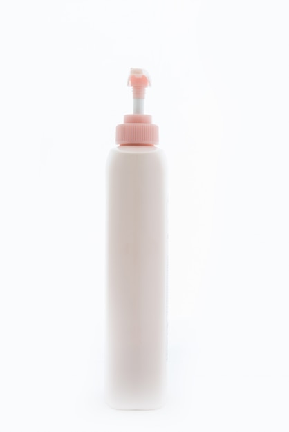 Plastic bottle of skin care product