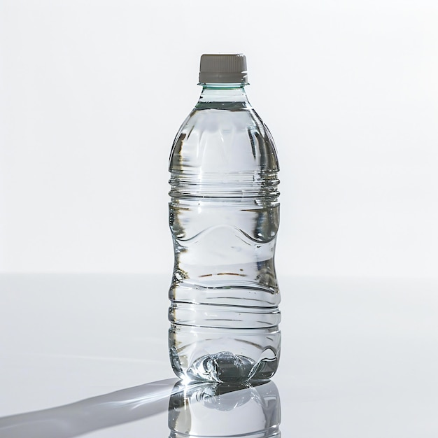 Plastic bottle of water isolated on the white background Studio shot