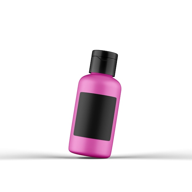 Plastic Cosmetic Bottle 3d rendering