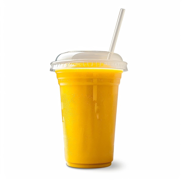 Photo a plastic cup with a lid that says  take away  on it