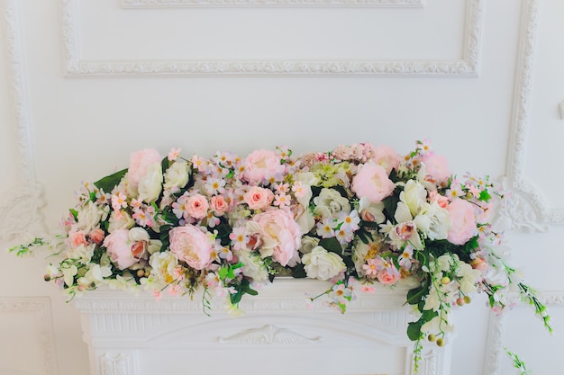 Plastic Floral Bouquet of Different Flowers artificial.