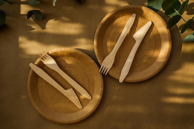 Plastic free disposable eating utensils