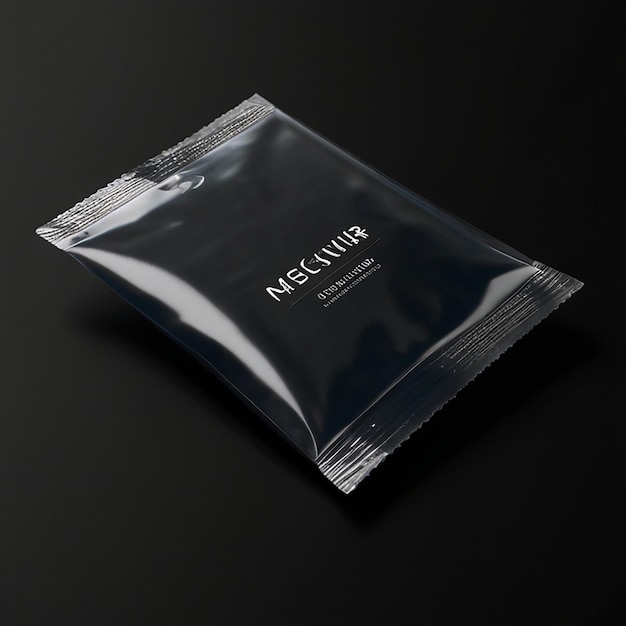 Photo plastic mockup isolated on a black background