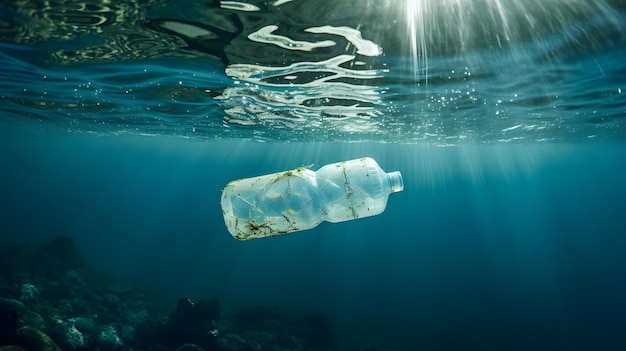 Plastic Pollution in Ocean Turtle Eat Plastic Bag