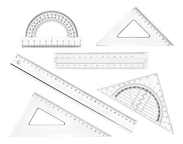 Photo plastic ruler math geometry school education