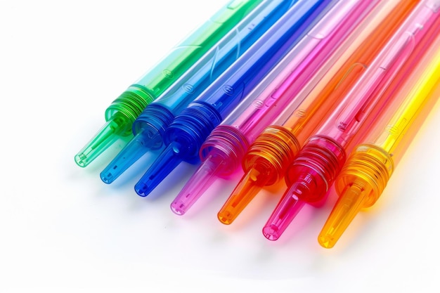 Plastic Styluses Isolated in Transparent Background