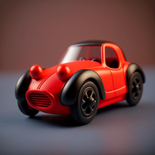 plastic toy car 3d rendering illustration images wallpaper