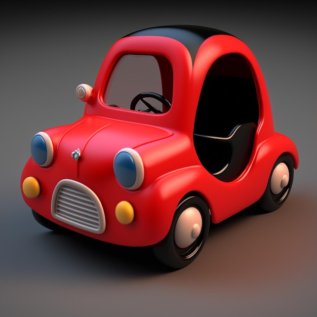 plastic toy car 3d rendering illustration images wallpaper