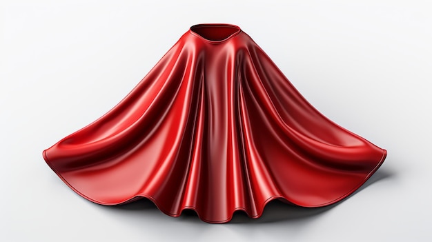 Photo plastic toy superhero cape on a white background