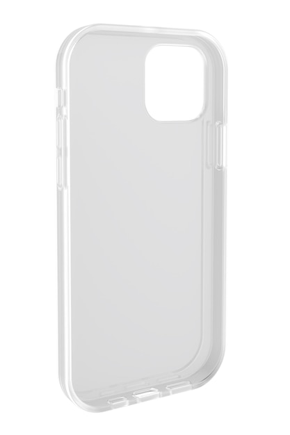 Plastic transparent cover for mobile phone 3D rendering