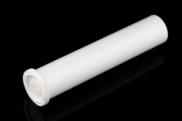 Plastic white tube for soluble vitamins