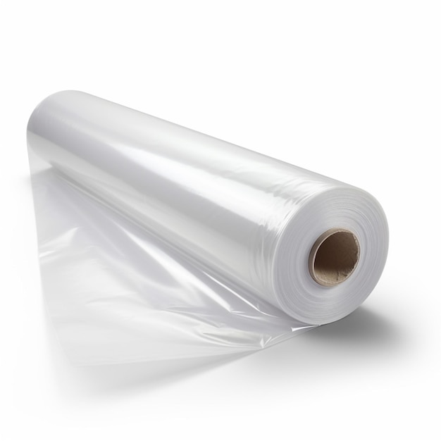 Plastic Wrapclingfilm with white background high qu