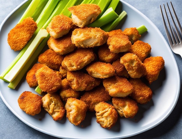 plate of boneless chicken