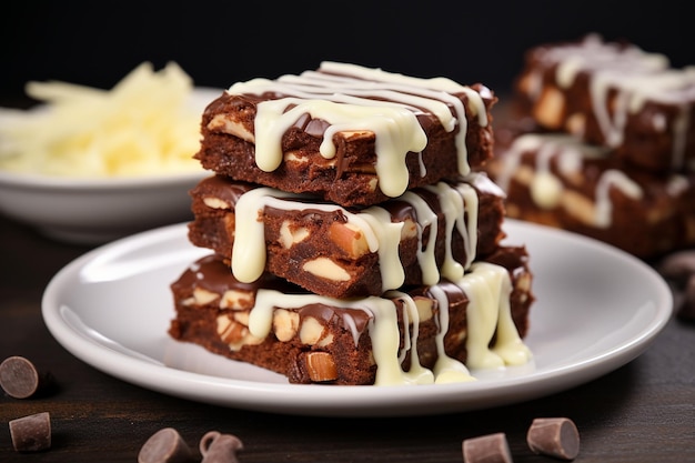 a plate of chocolate and milk chocolate desserts with the word gluten on it