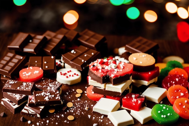 A plate of chocolates with different flavors