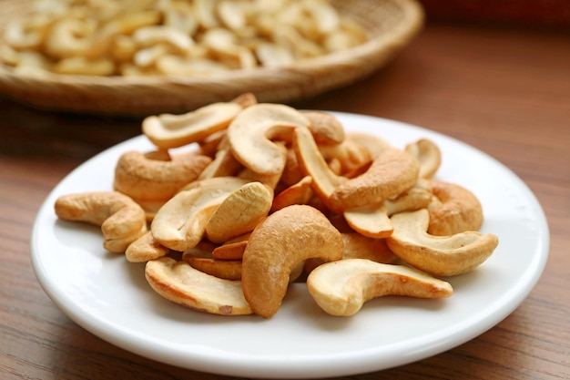 Plate of Delectable Roasted Cashew Nut Kernel